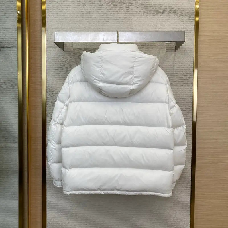 Moncler Maya Hooded Down Jacket Off-White