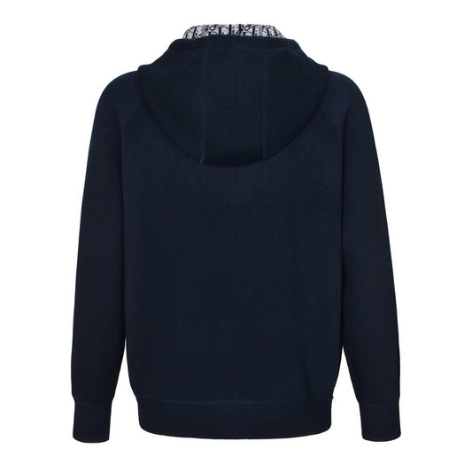 Dior Cashmere Hooded Jacket Navy Blue