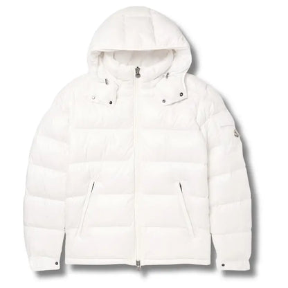 Moncler Maya Hooded Down Jacket Off-White
