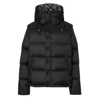 Burberry Lockwell Hooded Check Down Jacket Black