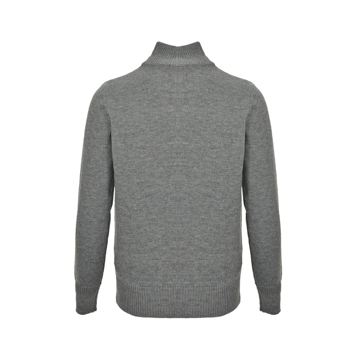 Celine Logo-Embroidered Wool &amp; Cashmere Blend Half Zip Grey