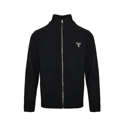 Prada Zip Up Cashmere Black