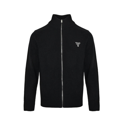 Prada Zip Up Cashmere Black