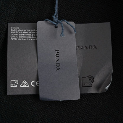Prada Zip Up Cashmere Black