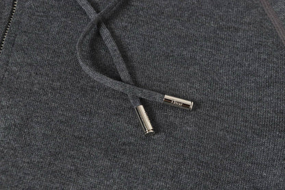 Dior Cashmere Hooded Jacket Grey