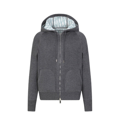 Dior Cashmere Hooded Jacket Grey