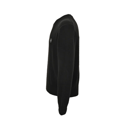 Loewe Anagram Logo Embroidered Wool Sweater In Black