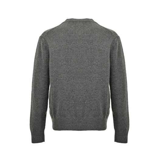 Loewe Anagram Logo Embroidered Wool Sweater In Grey